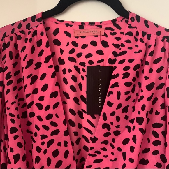 NWT Pink Cheetah Print Flowy Sleeve Crop Top - Picture 11 of 12